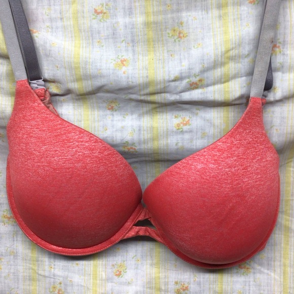 Victoria's Secret Other - Victoria's Secret Coral Bra with Gray Straps perfect shape bra